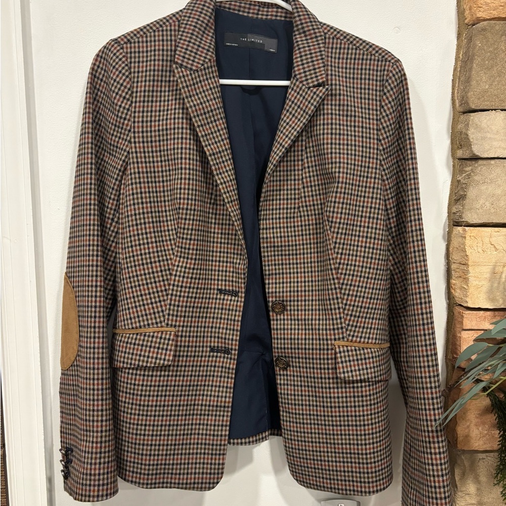 The Limited Women's Checkered Blazer - Brown and Black